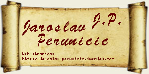 Jaroslav Peruničić vizit kartica